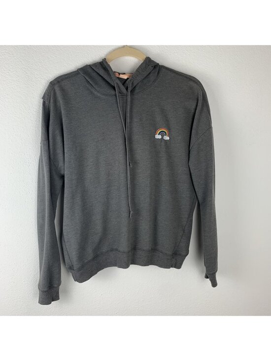Rebellious One Sweaters - ✨3/$30 Rebellious One Women's L Gray Rainbow Lightweight Hoodie LGBTQ+ Pride
